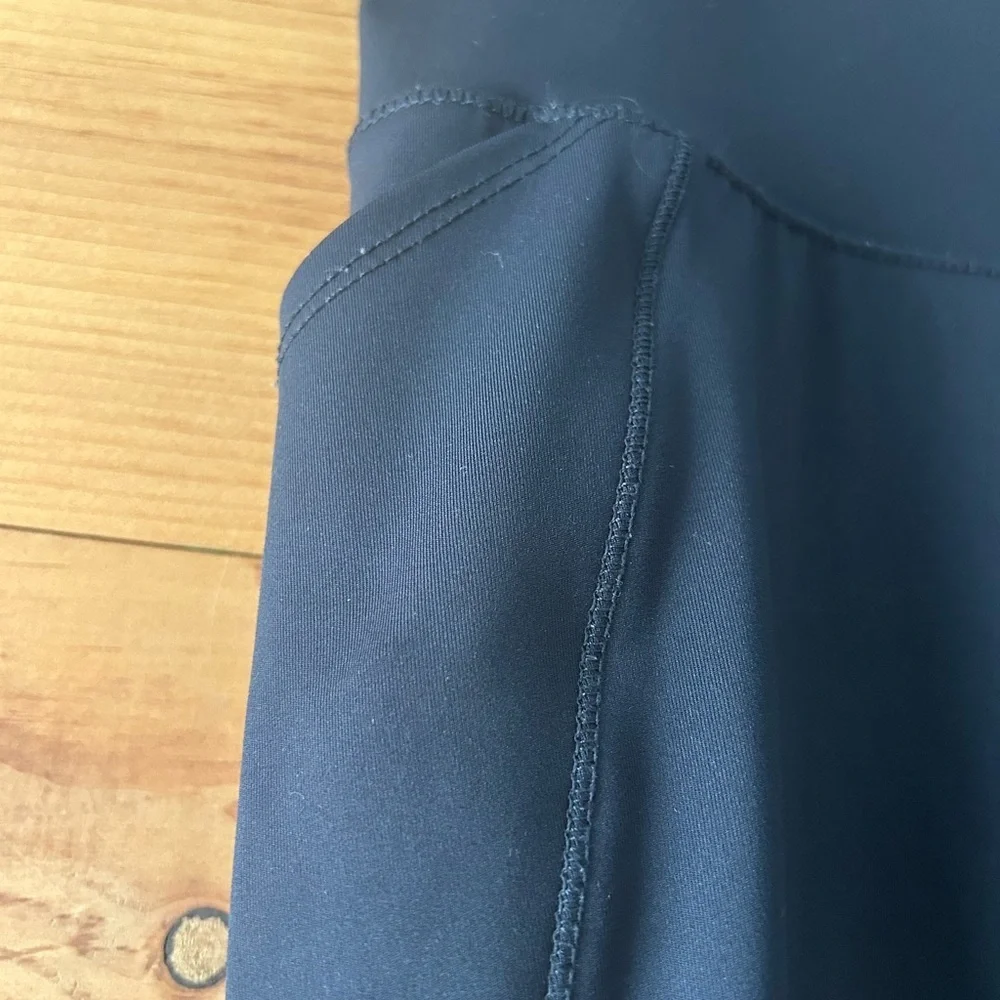 Asics Black Performance High Waisted Leggings Pockets Medium